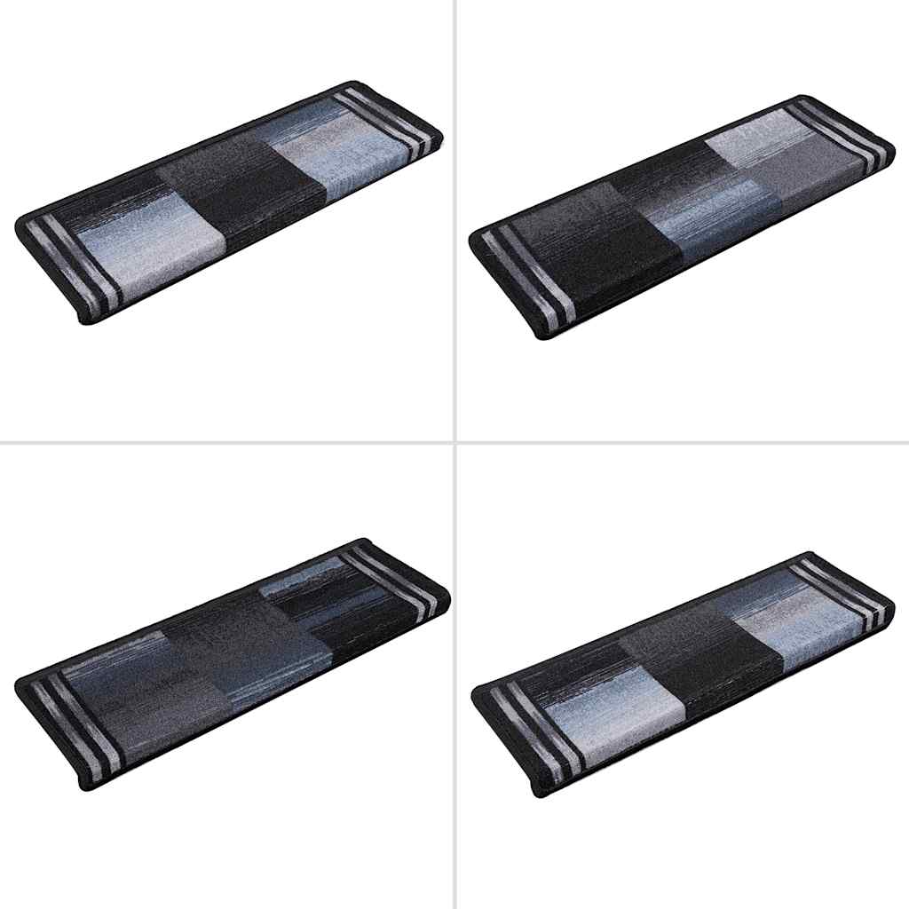 Tapis de marche auto-adhésifs 5 pcs 65x21x4 cm Noir Gris