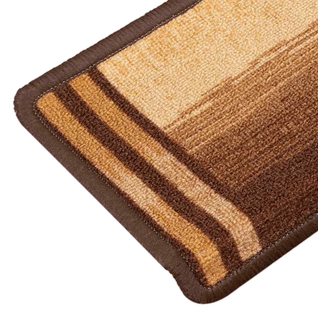 Tapis de marche adhésifs 10 pcs 65x21x4 cm Marron