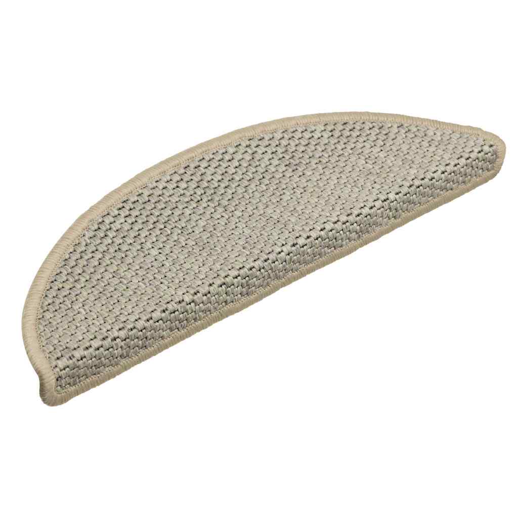 Self-Adhesive Stair Mats Sisal-Look 15 pcs 56x17x3 Light Green