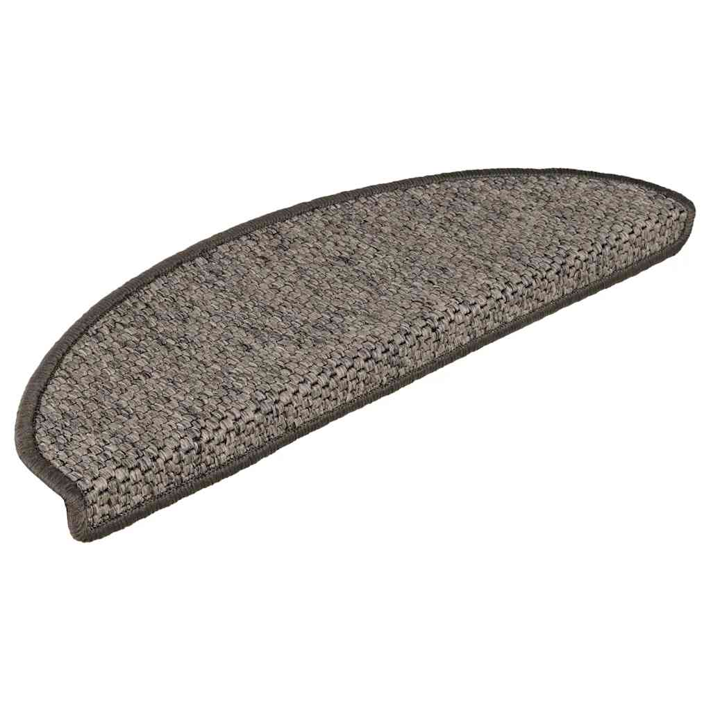 Self-adhesive Sisal Stair Treads 15 pcs. 65x21x4 cm Anthracite