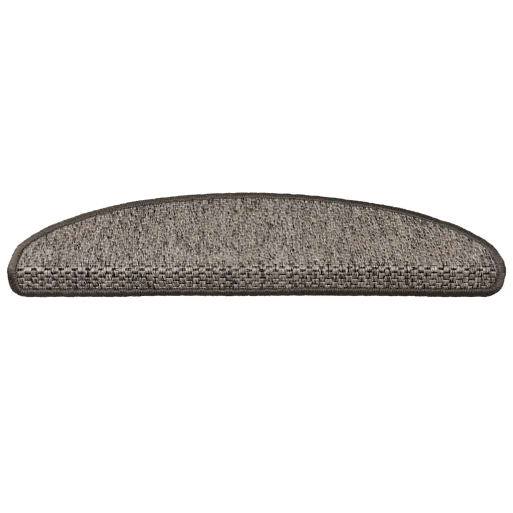 Self-adhesive Sisal Stair Treads 15 pcs. 65x21x4 cm Anthracite