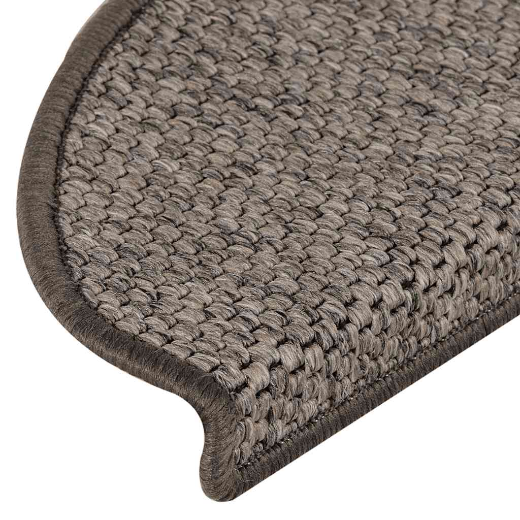 Self-adhesive Sisal Stair Treads 15 pcs. 65x21x4 cm Anthracite