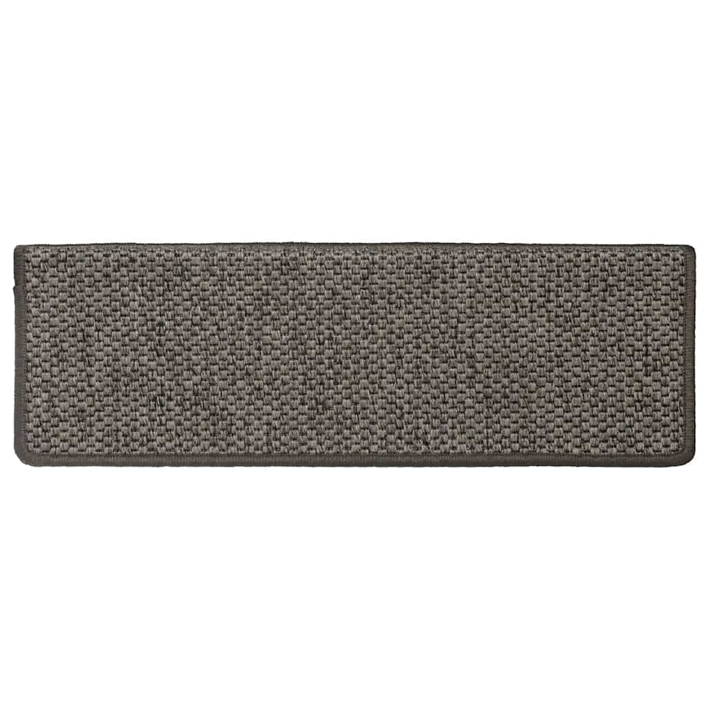 Treppenmatten Selbstklebend Sisal 15Stk. 65x21x4cm Grau & Beige