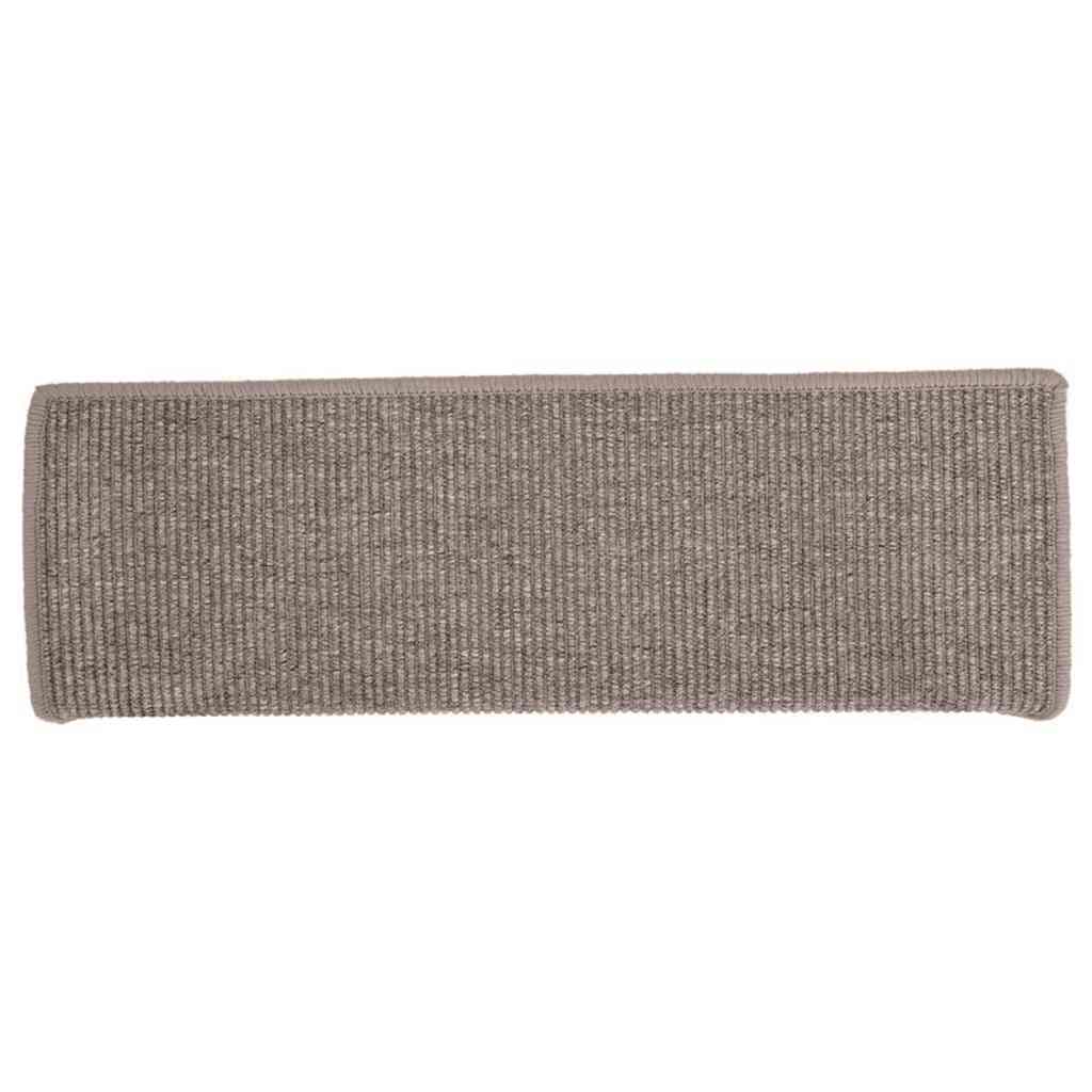 Stufenmatten 15 Stk. 65x21x4 cm Dunkelbeige Rechteckiger Rand