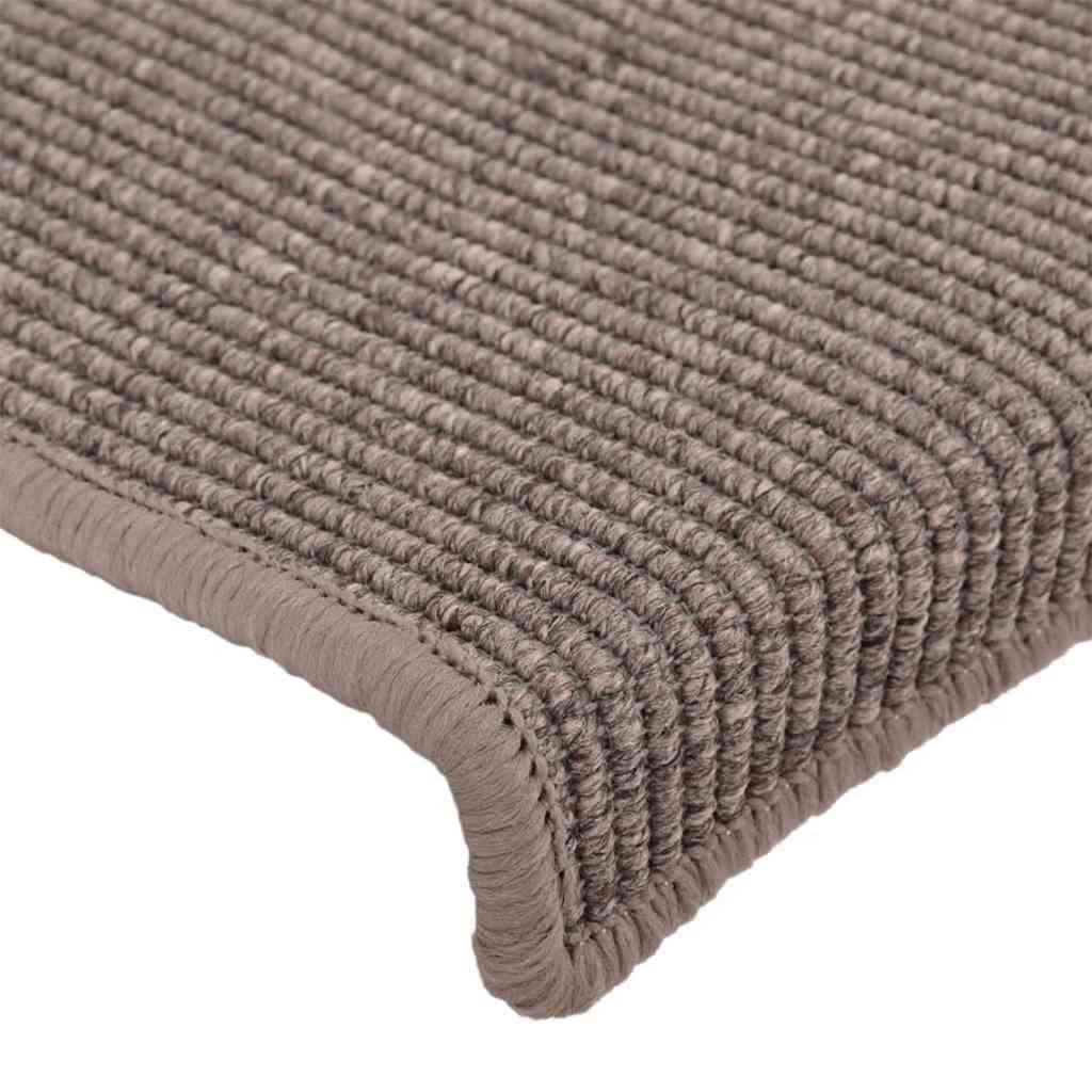 Stufenmatten 15 Stk. 65x21x4 cm Dunkelbeige Rechteckiger Rand