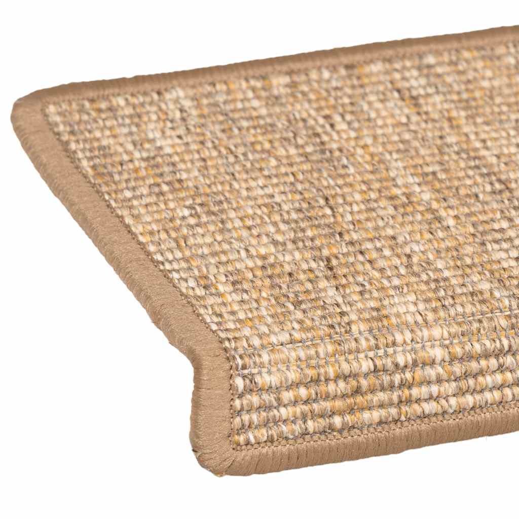 Stufenmatten 15 Stk. 65x21x4 cm Hellbraun Rechteckiger Rand