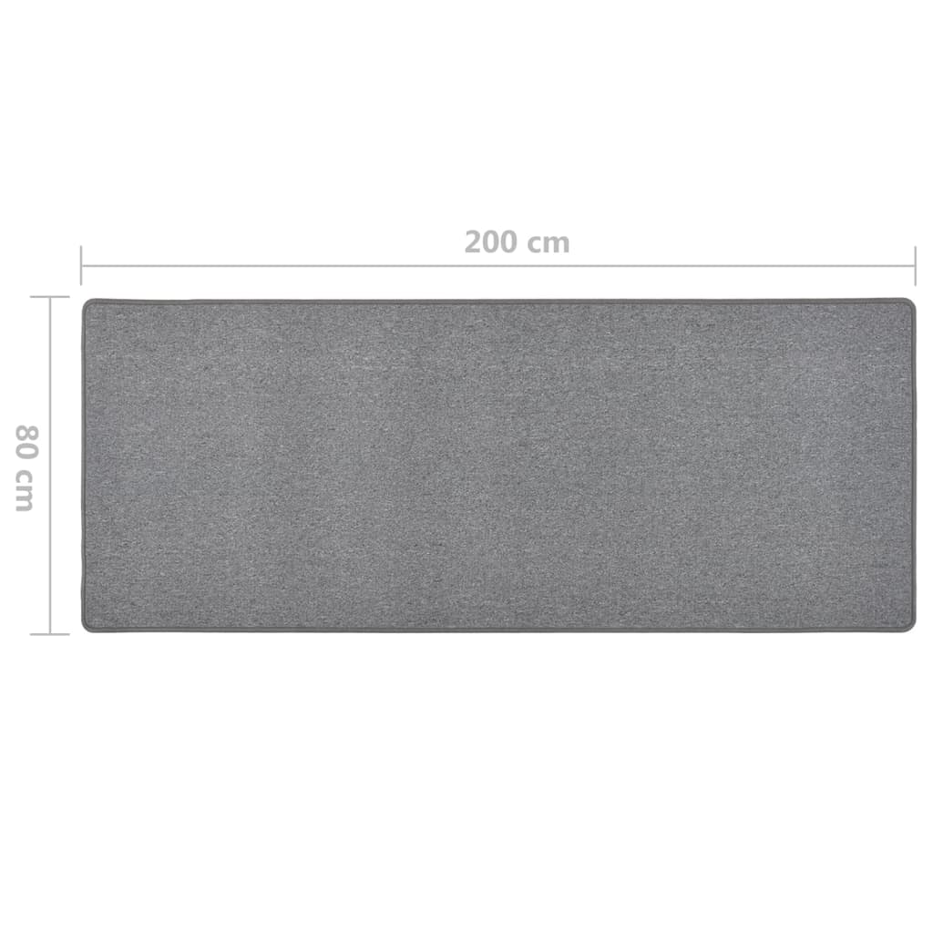 Runner Rug Dark Grey 80x200 cm