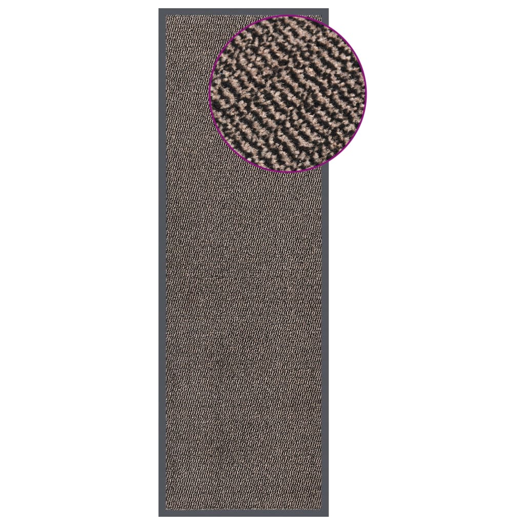 Tufted doormat 60x180 cm Dark brown