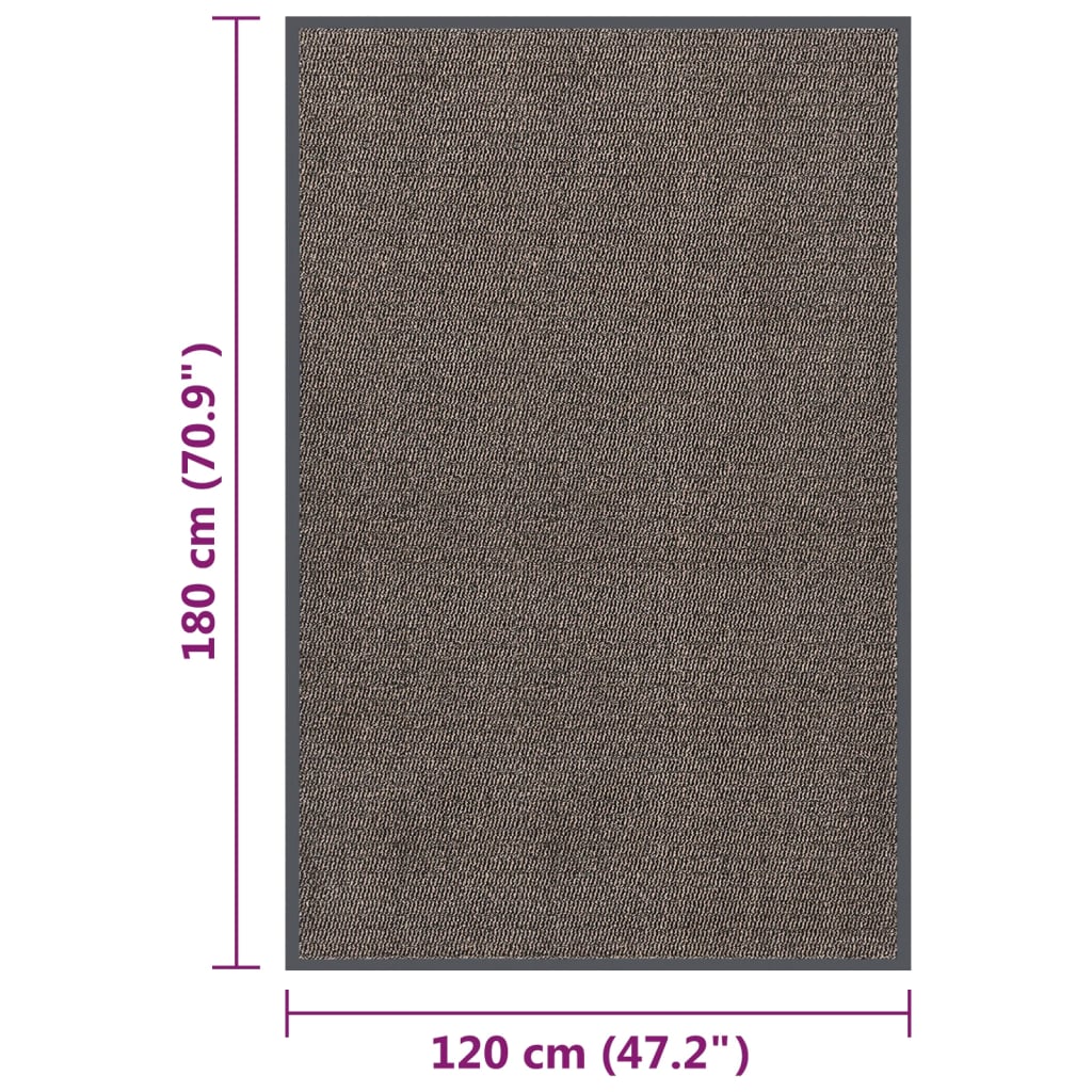 Tufted Doormat 120x180 cm Dark Brown