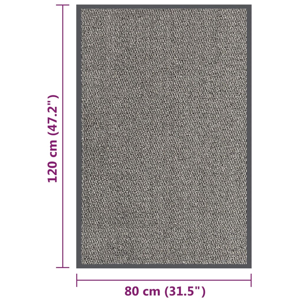 Tufted Doormat 80x120 cm Light Brown