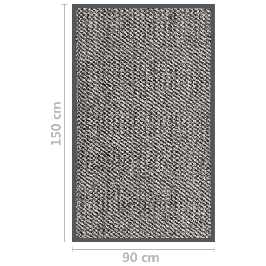 Tufted Doormat Light Brown 90x150 cm