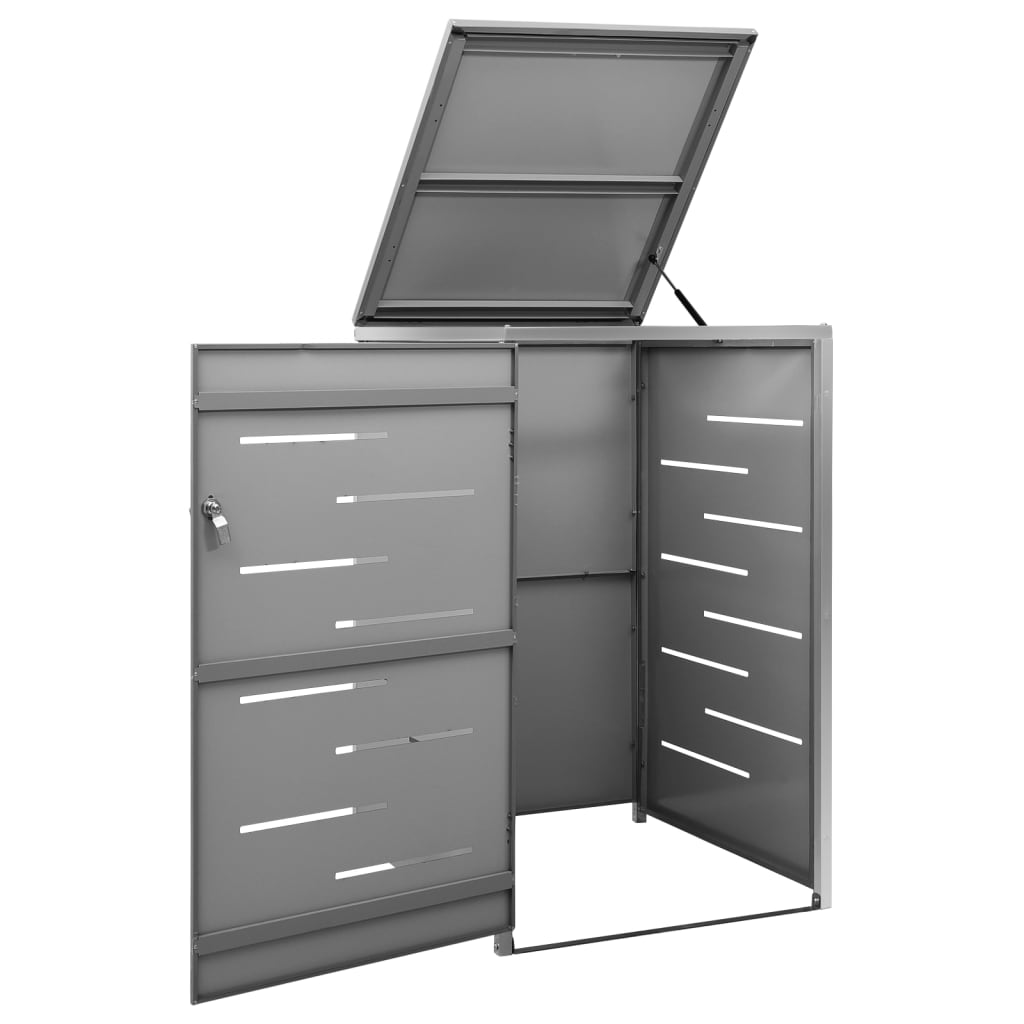 Waste bin storage unit for 1 bin 69x77.5x112.5 cm stainless steel