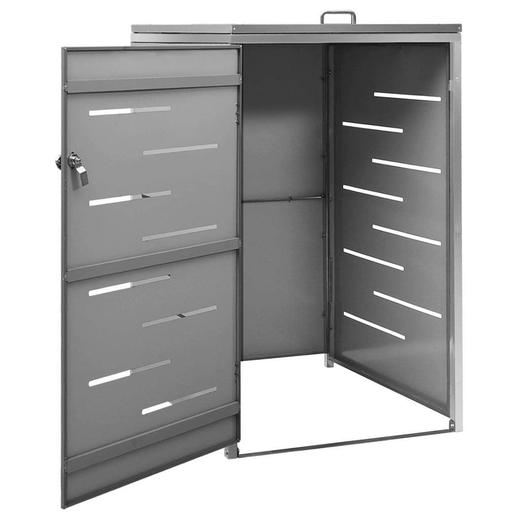 Waste bin storage unit for 1 bin 69x77.5x112.5 cm stainless steel