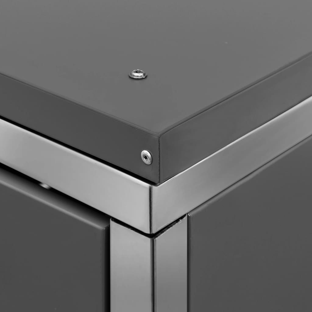 Waste bin storage unit for 1 bin 69x77.5x112.5 cm stainless steel