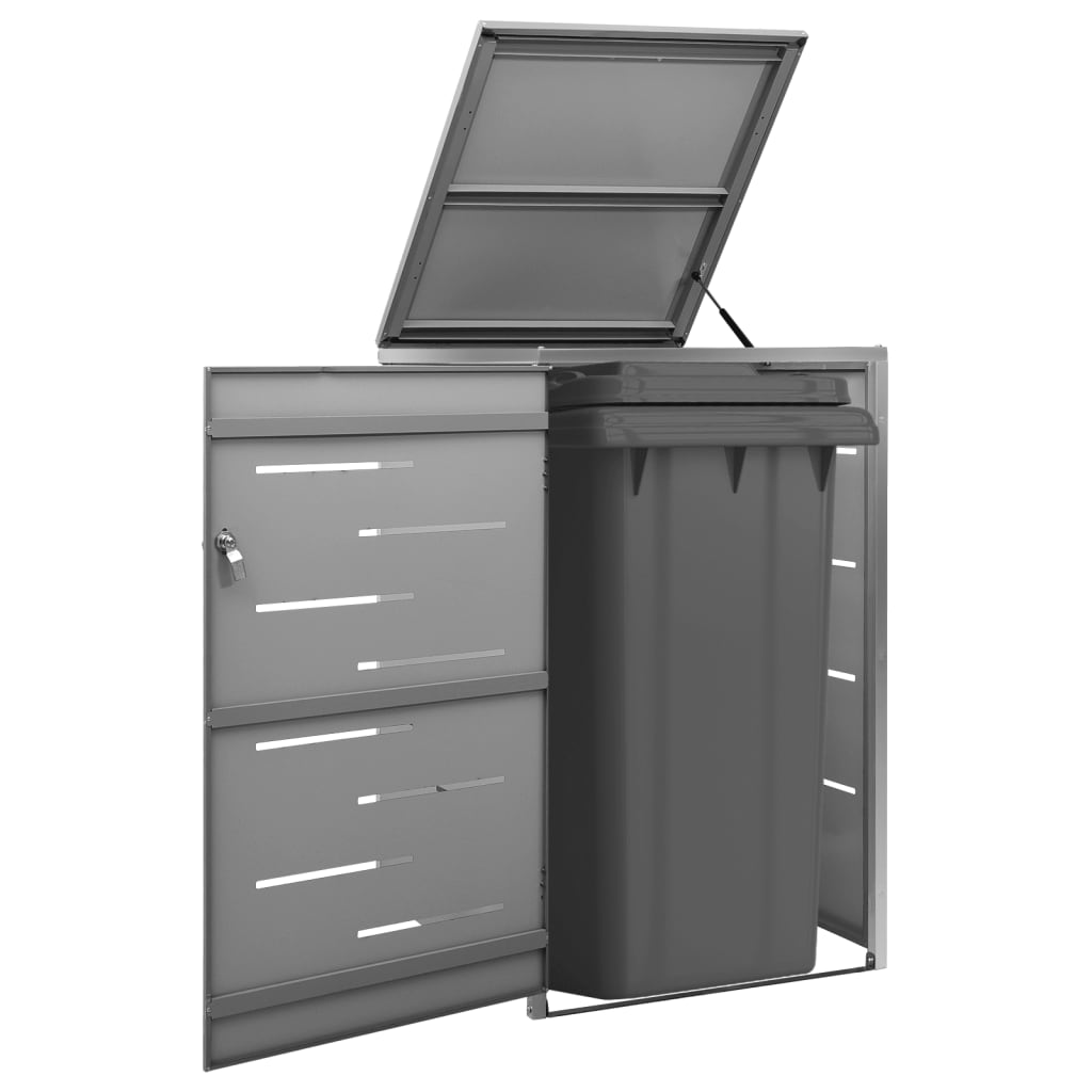 Waste bin storage unit for 1 bin 69x77.5x112.5 cm stainless steel