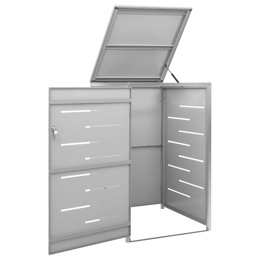 Waste bin storage unit for 1 bin 69x77.5x112.5 cm stainless steel