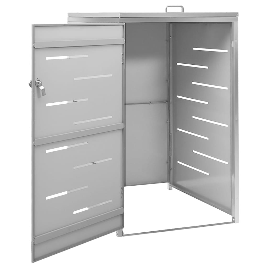 Waste bin storage unit for 1 bin 69x77.5x112.5 cm stainless steel