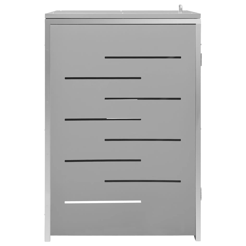 Waste bin storage unit for 1 bin 69x77.5x112.5 cm stainless steel