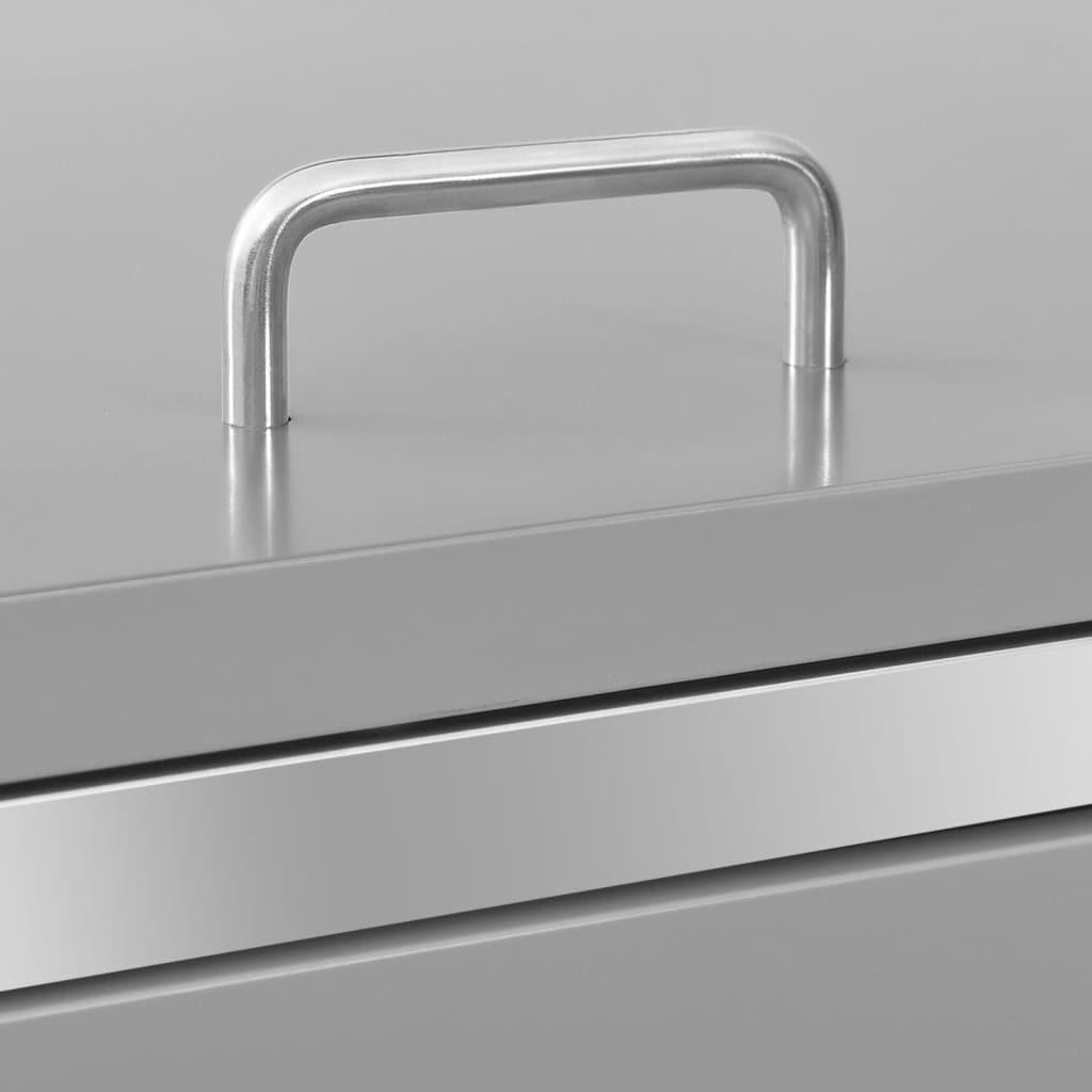 Waste bin storage unit for 1 bin 69x77.5x112.5 cm stainless steel