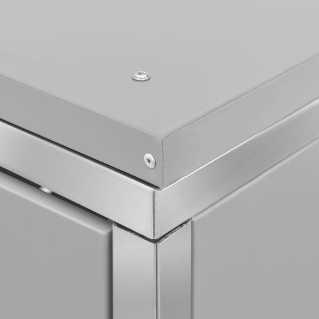 Waste bin storage unit for 1 bin 69x77.5x112.5 cm stainless steel