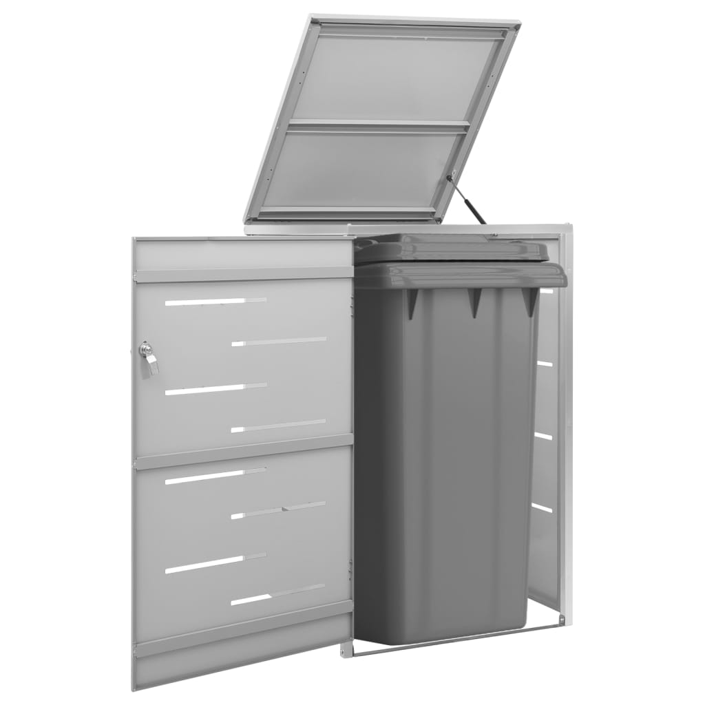 Waste bin storage unit for 1 bin 69x77.5x112.5 cm stainless steel