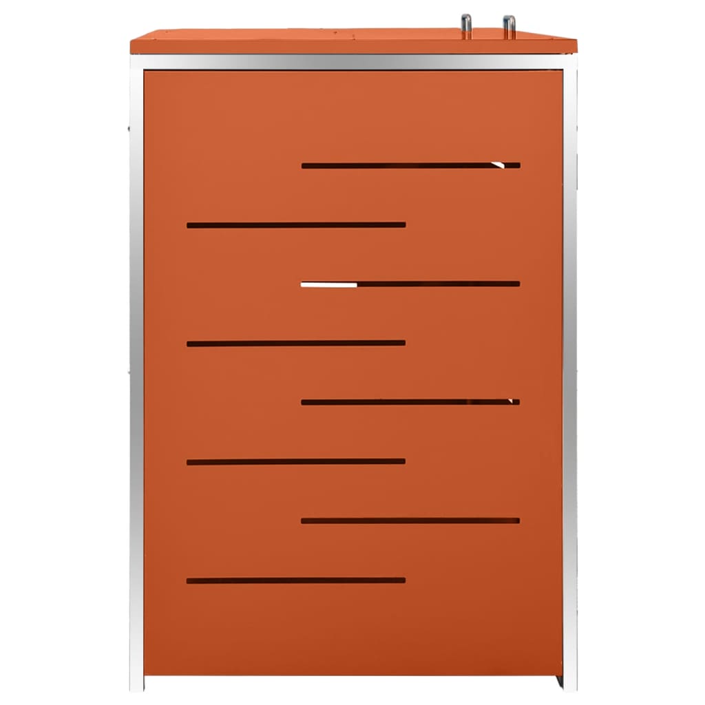 Waste Bin Enclosure for 2 Bins 138x77.5x112.5 cm Stainless Steel