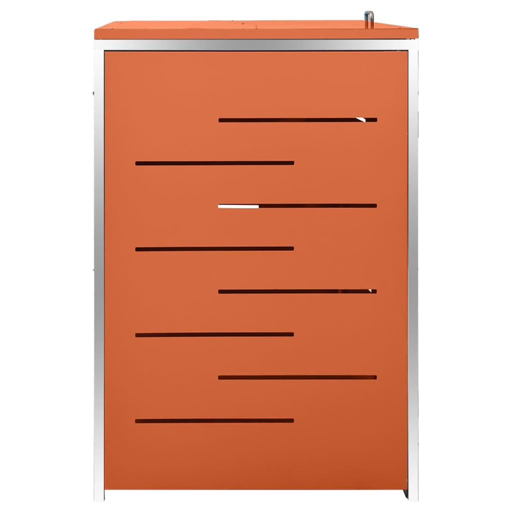 Garbage Can Enclosure for 3 Bins 207x77.5x112.5 cm Stainless Steel