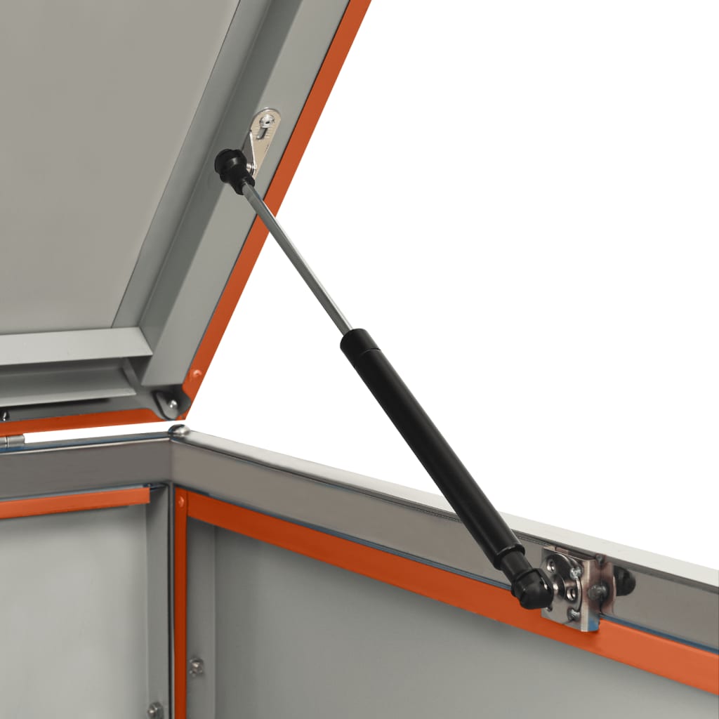 Abri-poubelle pour 4 poubelles 276,5x77,5x112,5 cm Inox