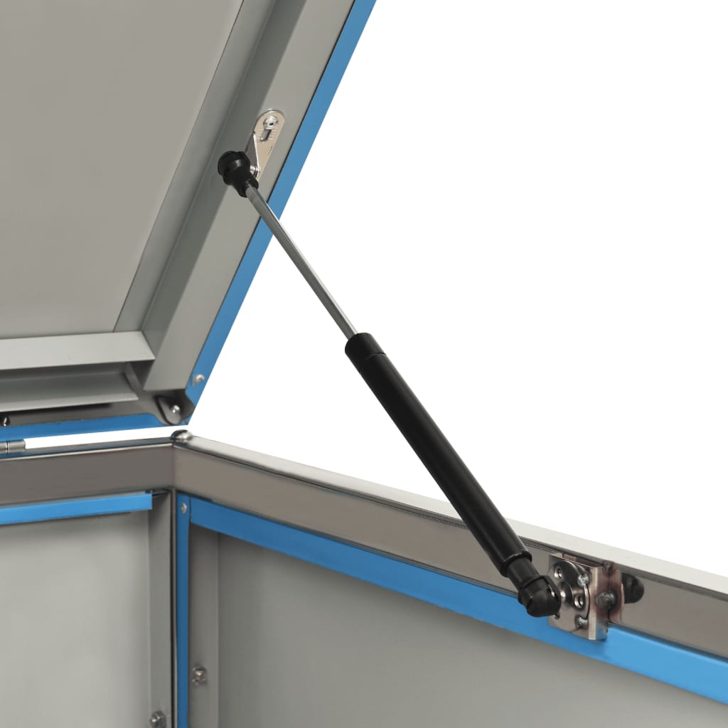 Garbage Can Enclosure for 3 Bins 207x77.5x112.5 cm Stainless Steel