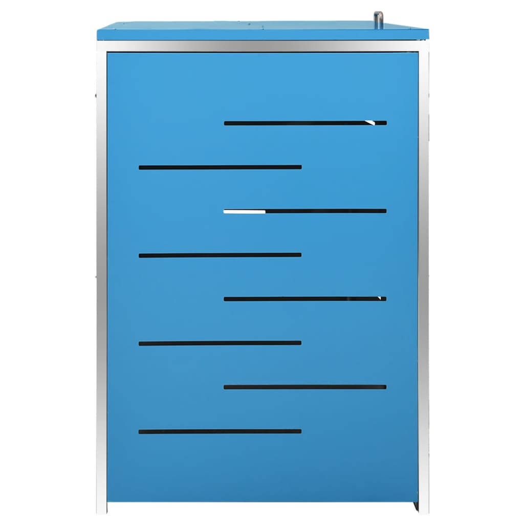 Abri poubelles pour 4 poubelles 276,5x77,5x112,5 cm acier inoxydable