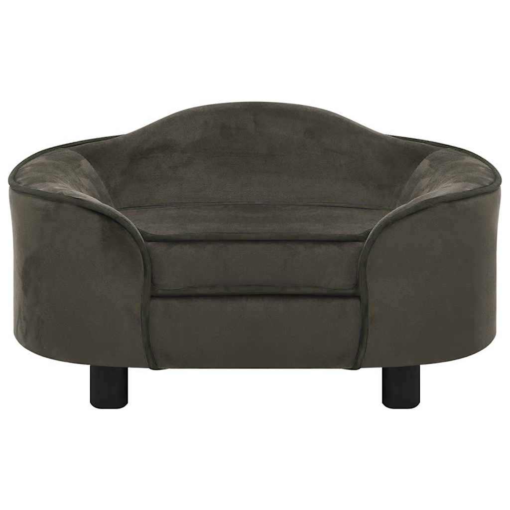 Hundesofa Dunkelgrau 67x47x36 cm Plüsch