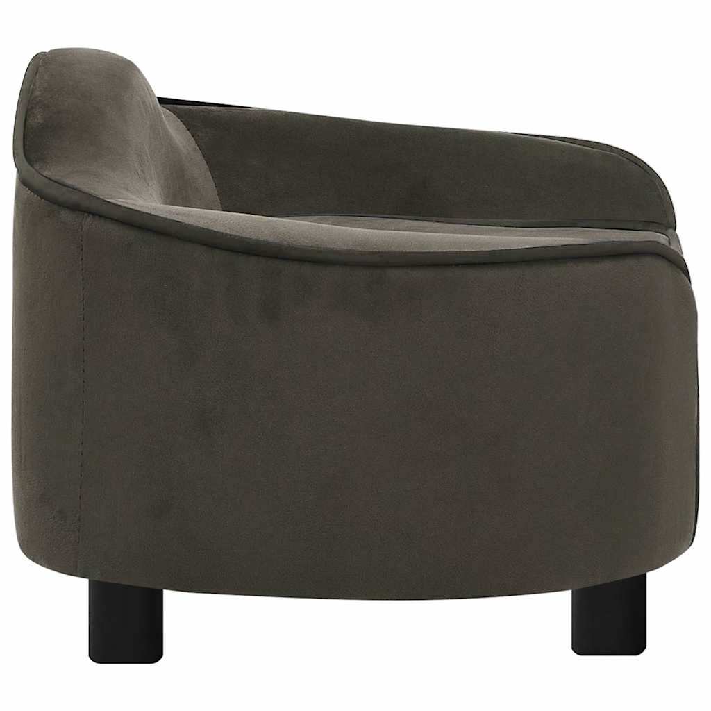 Hundesofa Dunkelgrau 67x47x36 cm Plüsch