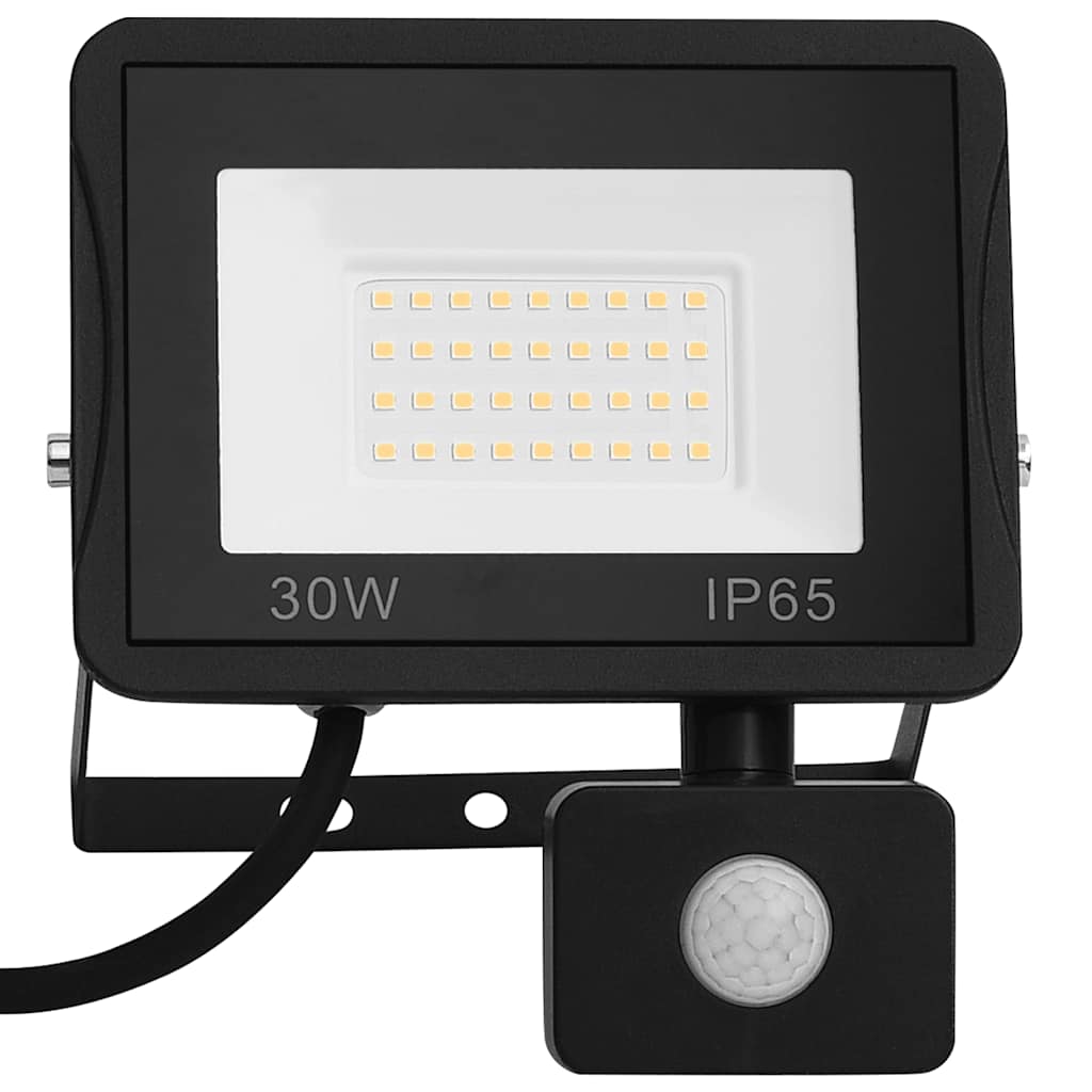 LED Floodlight with Sensor 30 W Warm White