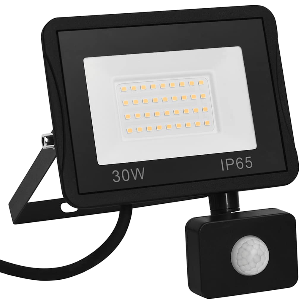 LED Floodlight with Sensor 30 W Warm White