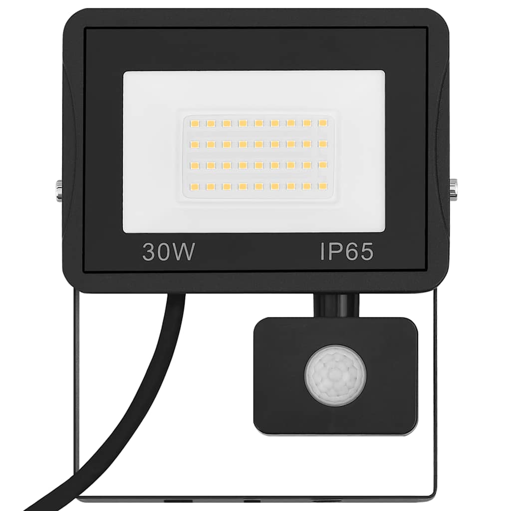 LED Floodlight with Sensor 30 W Warm White