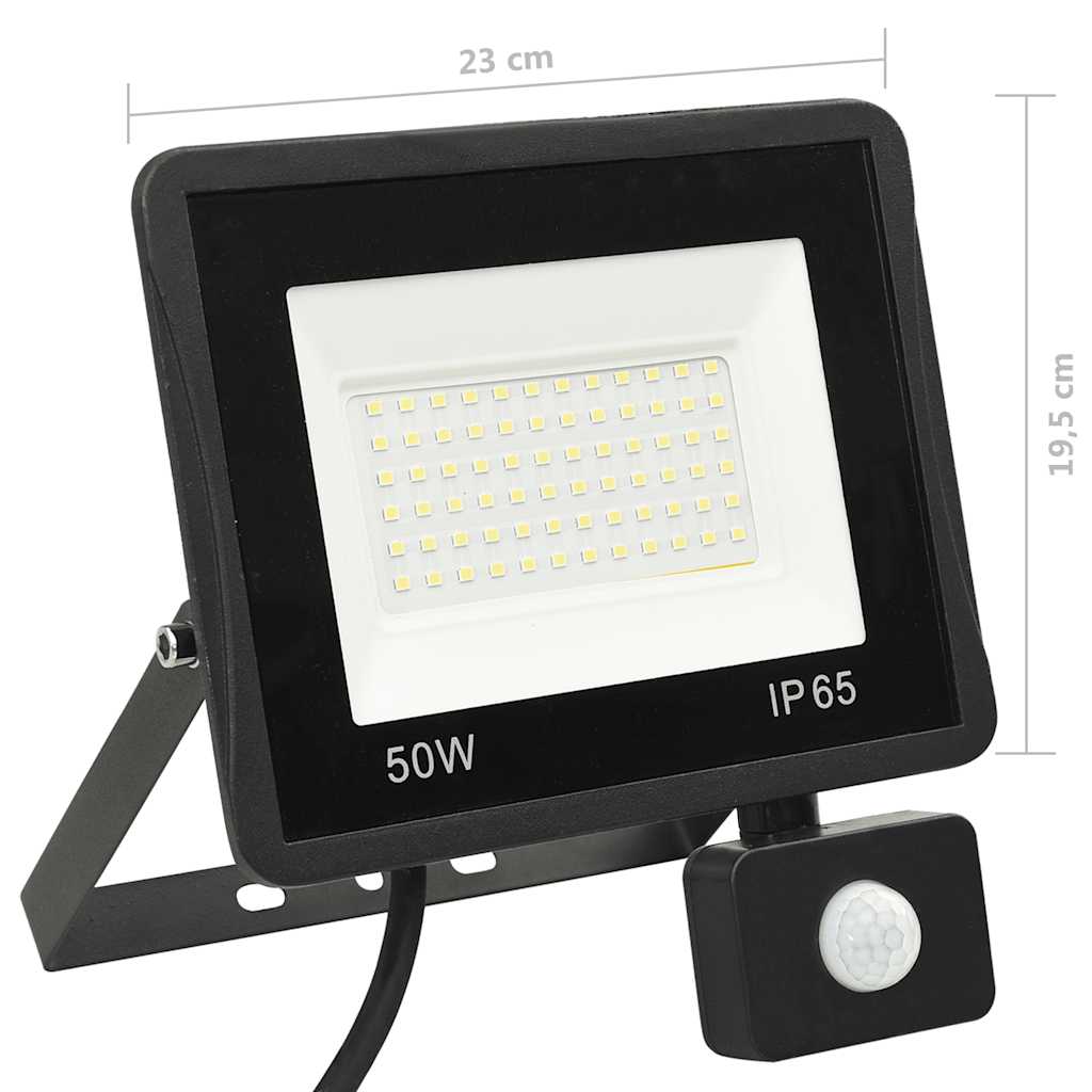 LED-Fluter mit Sensor 50 W Kaltweiß