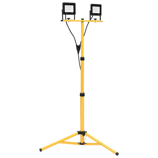 LED-Fluter mit Stativ 2x30 W Warmweiß