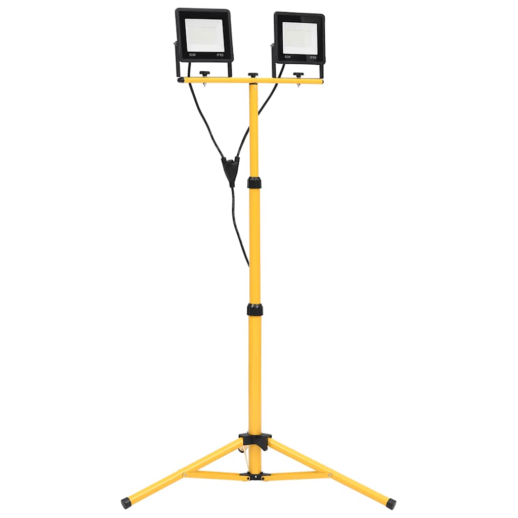LED-Fluter mit Stativ 2x50 W Kaltweiß