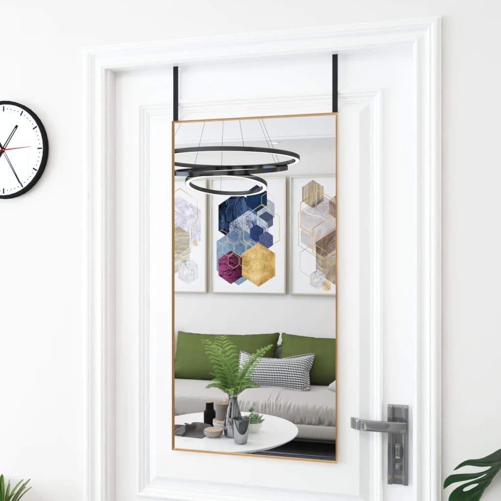 Türspiegel Golden 50x100 cm Glas und Aluminium