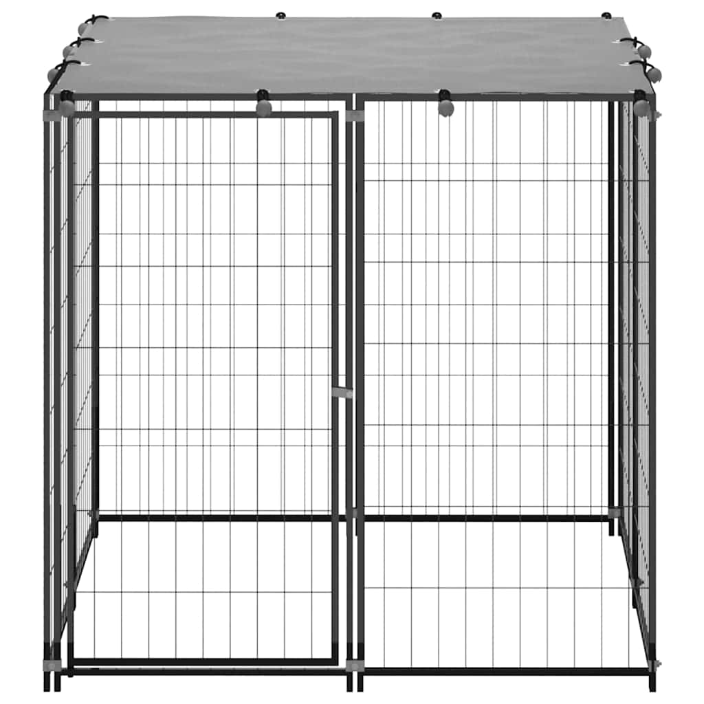 Hundezwinger 110x110x110 cm Stahl Schwarz