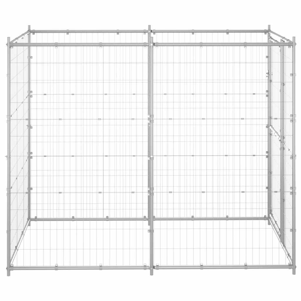 Outdoor-Hundezwinger Verzinkter Stahl 110x220x180 cm