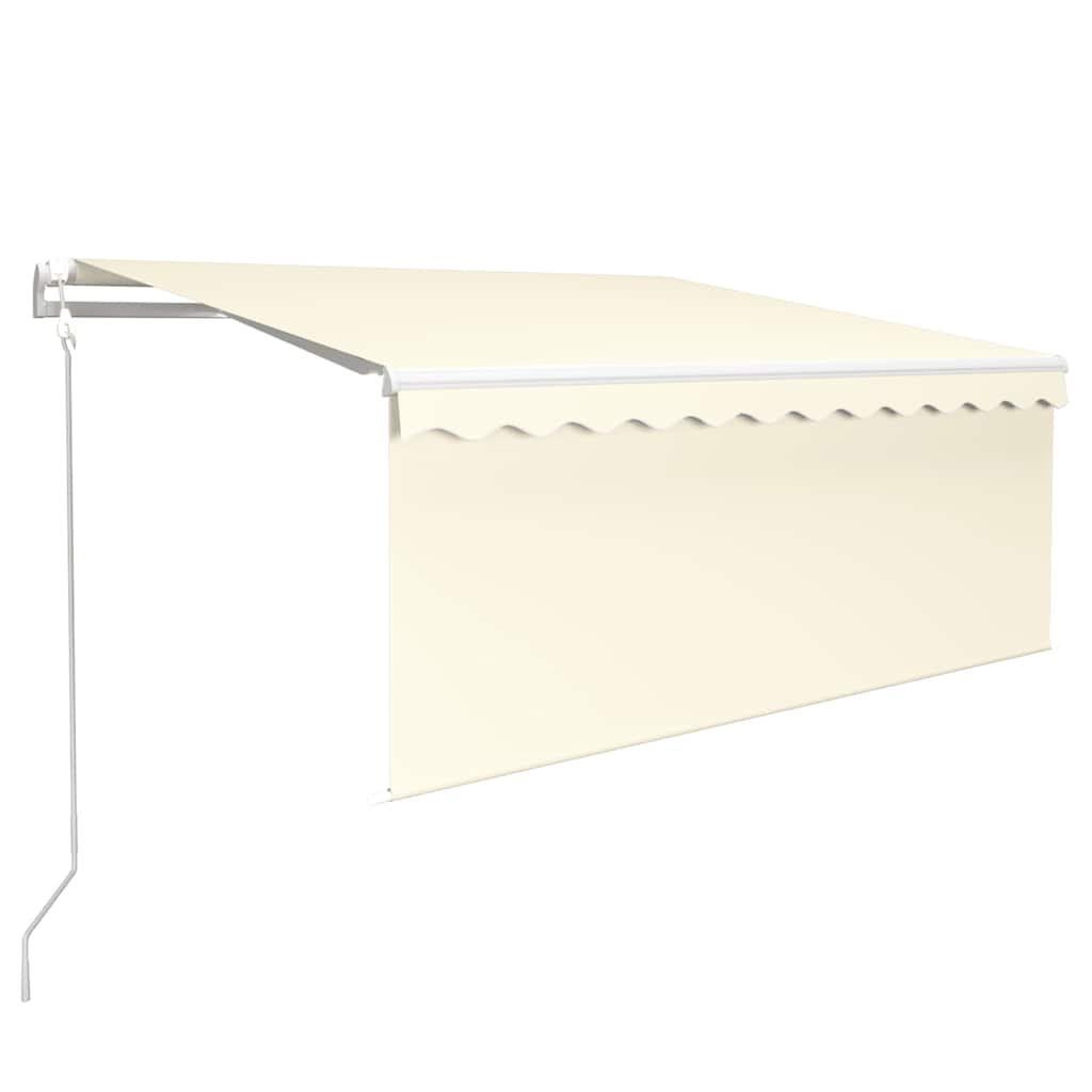 Markise Automatisch mit Rollo LED Windsensor 3x2,5 m Creme