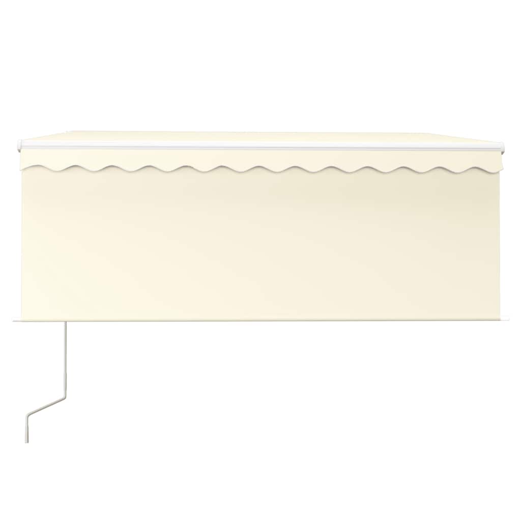 Markise Automatisch mit Rollo LED Windsensor 3x2,5 m Creme