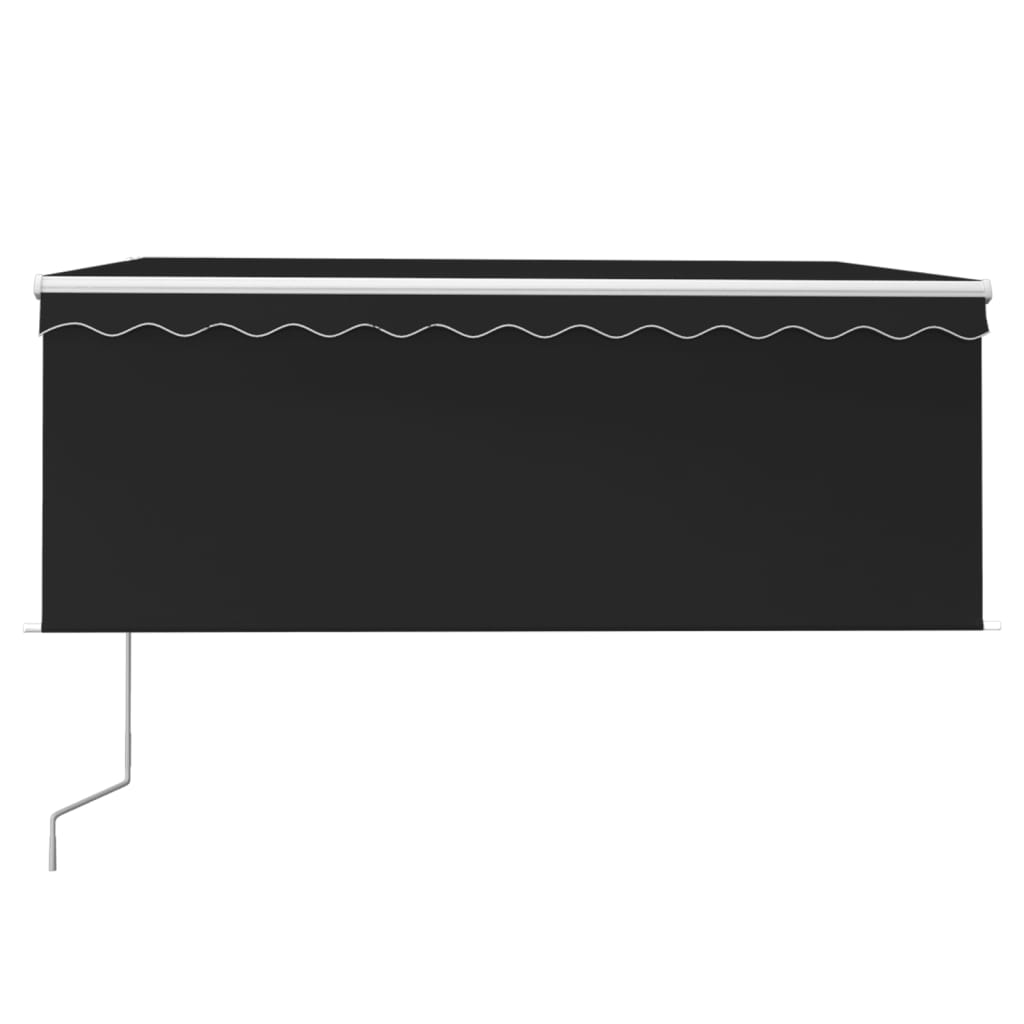 Markise Automatisch mit Rollo LED Windsensor 3x2,5 m Anthrazit