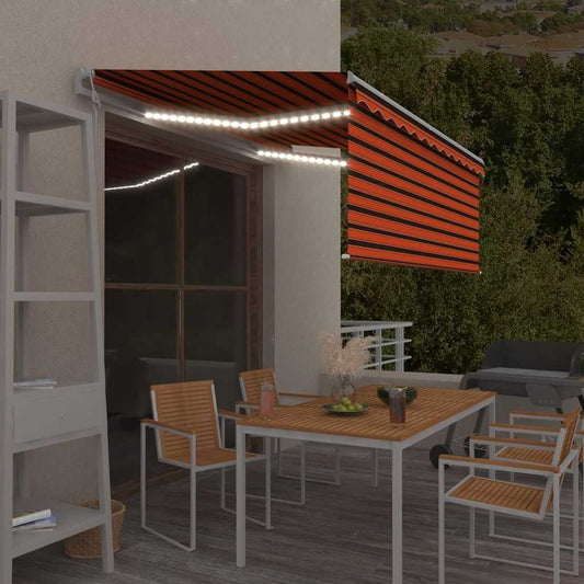 Markise Automatisch mit Rollo LED Windsensor 3,5x2,5 m