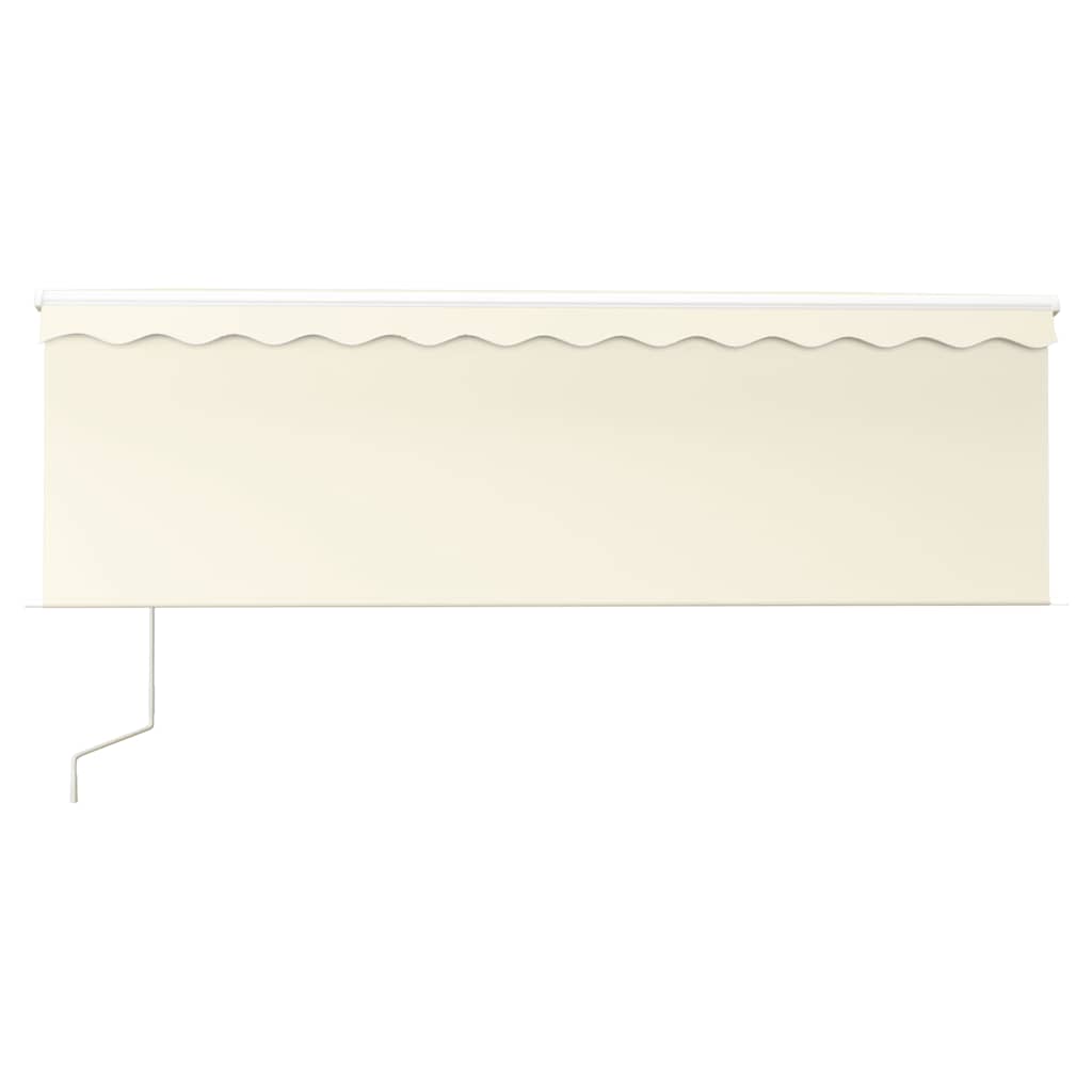 Markise Automatisch mit Rollo LED Windsensor 4x3 m Creme