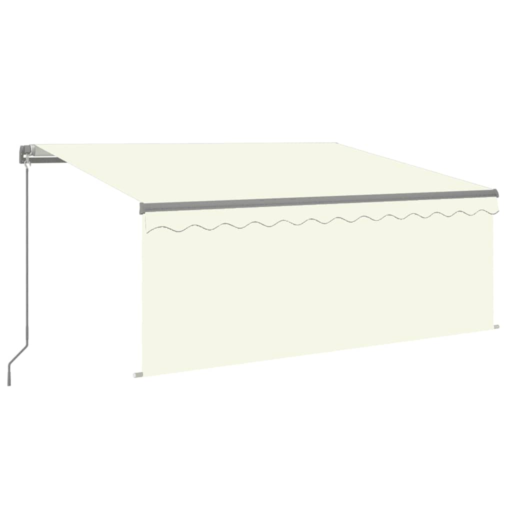 Markise Manuell Einziehbar mit Rollo 3x2,5 m Creme