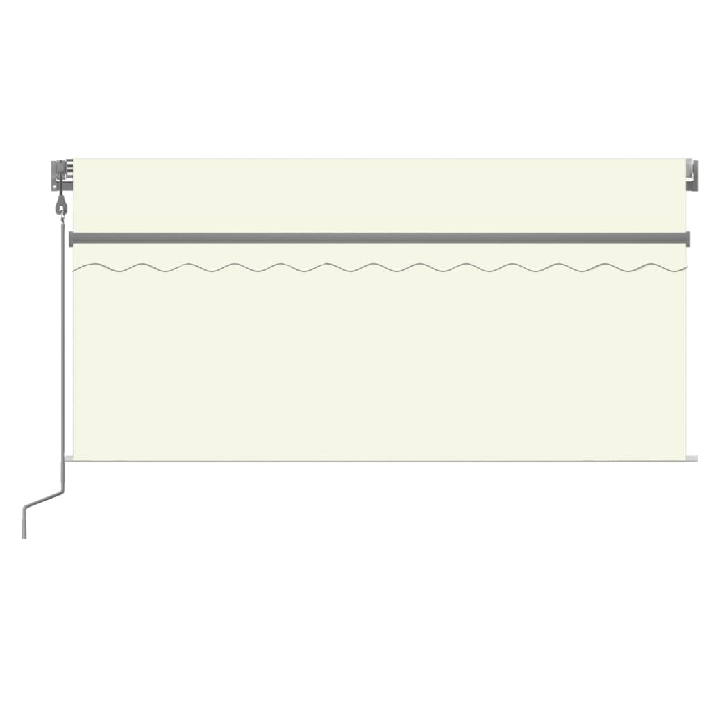 Markise Automatisch Einziehbar mit Volant 3,5x2,5 m Creme