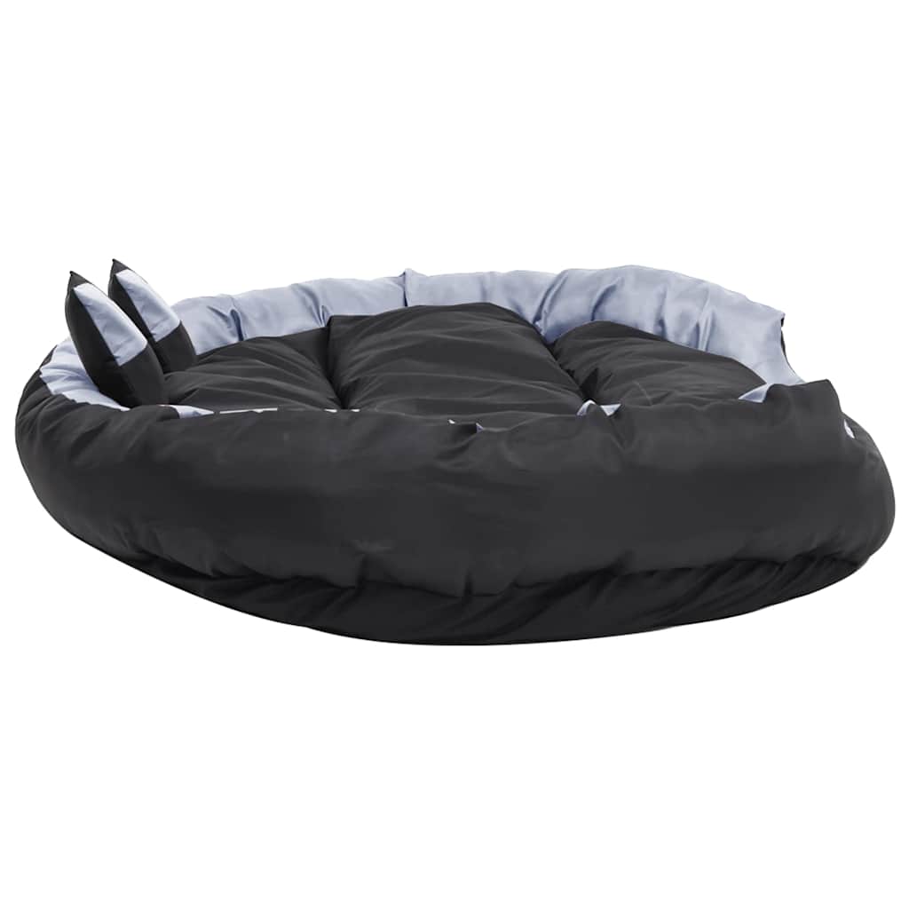 Hundekissen Wendbar und Waschbar Grau und Schwarz 150x120x25 cm