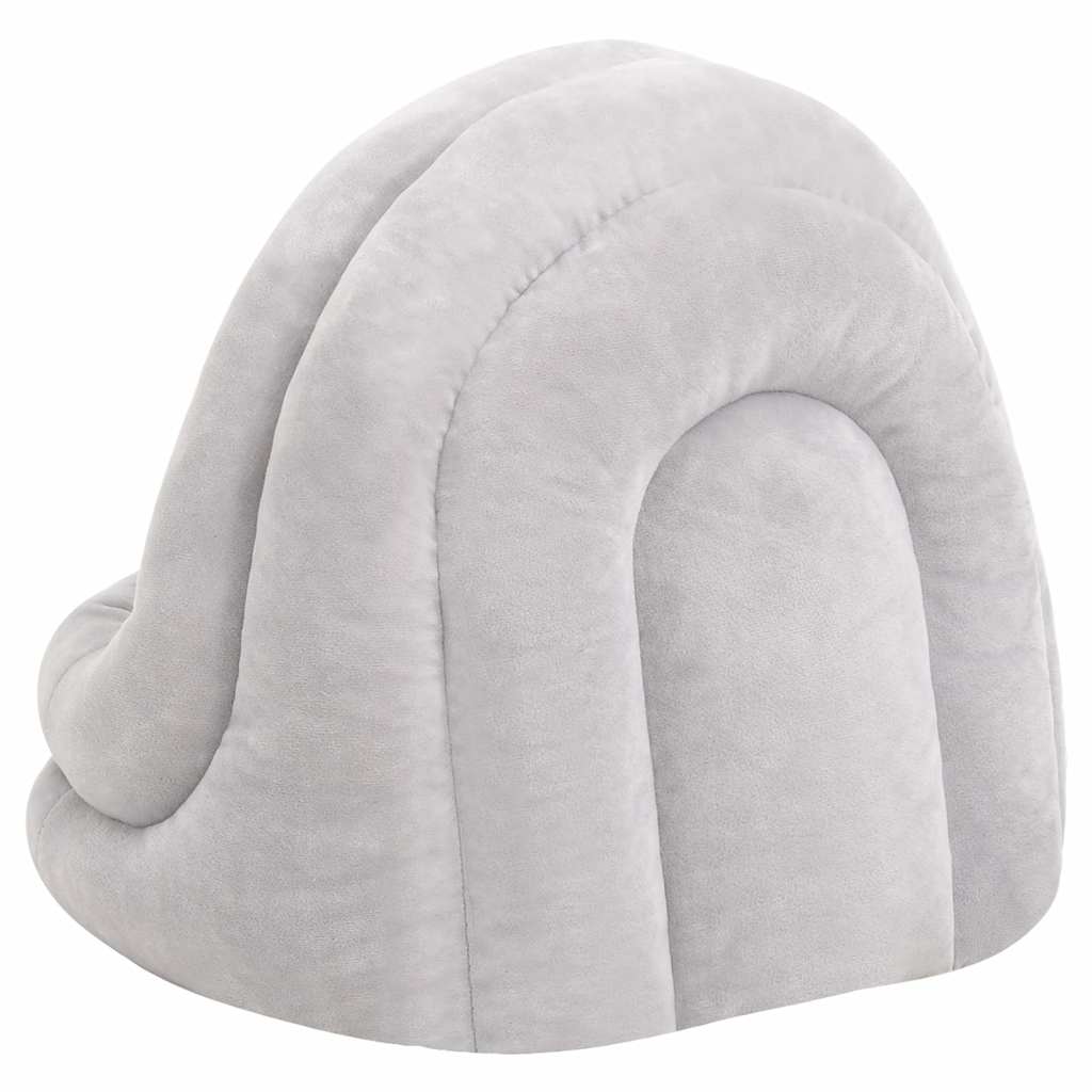 Katzenbett 40x40x35 cm Grau und Creme